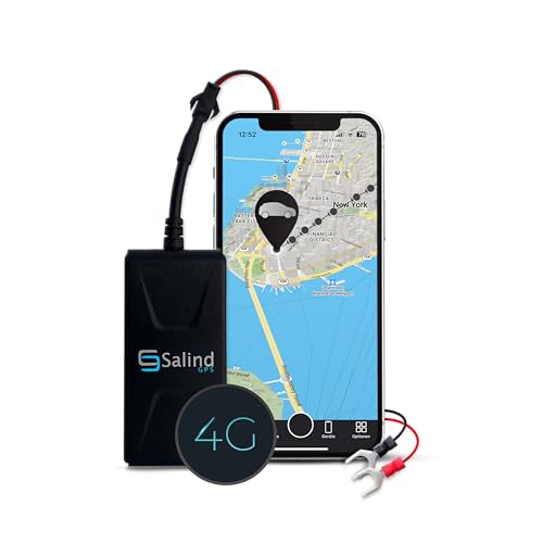 SALIND GPS Tracker for Vehicles, Motorcycles, Trucks and More – Direct Connection to Vehicle Battery (9-75V) – 4G LTE Car GPS Tracker with Real-time Alerts, Tracker Device for Vehicles, multiple Alarms and Notifications available in the Finder App