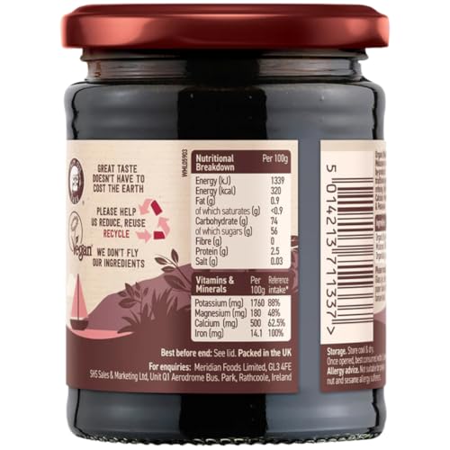 Meridian Organic Molasses Pure Blackstrap, 350g