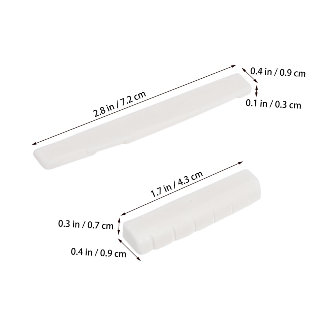 ifundom Acoustic Guitar Bone Nut Set Guitar Bridge Bone Bridge Saddle Nut Guitar Nuts for Guitar White Guitar Nut Replacement