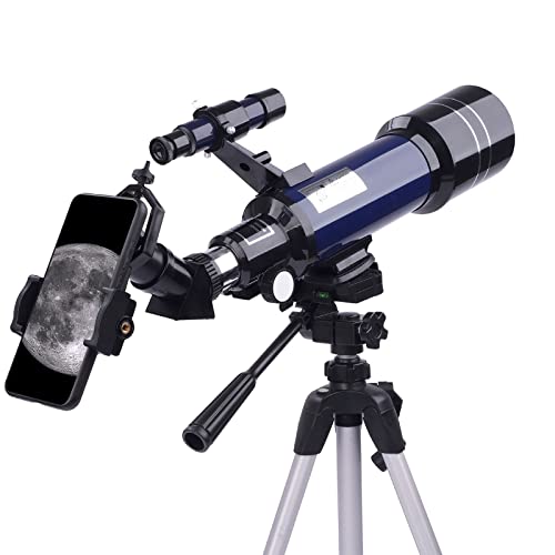 Télescope d'astronomie blanc avec support stable pour éliminer le flou