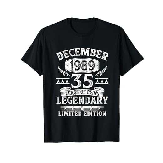 Vintage Regalo 35 Años Cumpleaños Hombre Diciembre 1989 Camiseta