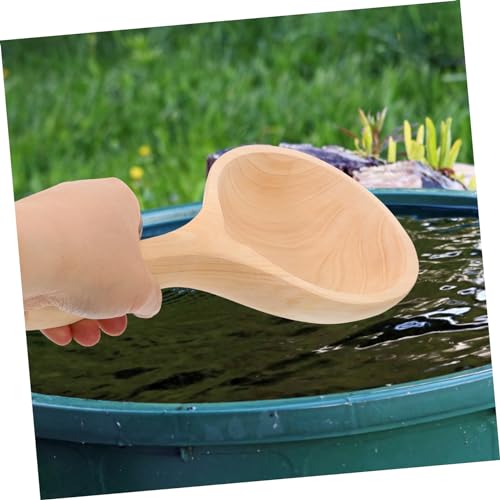 Pala de agua de madera para evitar plásticos al servir líquidos y alimentos secos 4