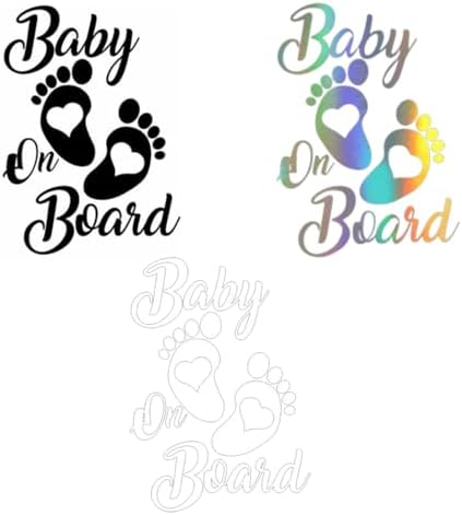 3 Adesivi 'Bimbo A Bordo' Per Auto - Riflettenti E Colorati - Foto 14