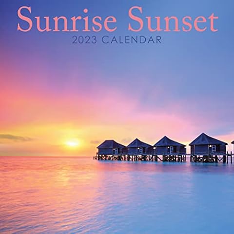 2023 Tropical Views/Sunset Square Hanging Wall Calendar - No Plastic - 12" x 12" Planner, Beautiful, Photography, Nature, Motivational, Organiser, Home, Family, Schedule, Agenda, Gift Cover