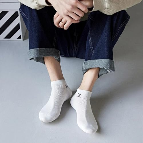 Image of BRIGHT Socks Pack of 5 | Solid Cotton Ankle Length Socks for Men and Women | Multicolor Free Size Stretchable Fit | Anti-Odour and Anti-Bacterial Soft Breathable Wears for Office, Gym, Running