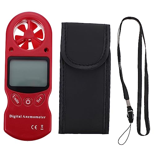 HEATSHAKING シーミニ手持ちデジタル風速計 温湿測定器 バッテリー不要 環境析 用途広い 赤色
