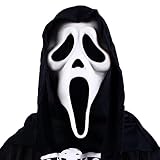 DeliverSuperJoy Ghostface Mask Scream Mask Mask Halloween Decorations Costume Creepy Cosplay Prop for Adults Kids