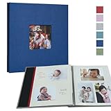 Neutral Zenith アルバム 大容量 20枚40ページ 貼るタイプ エコー写真 手作り チェキ スクラップブック 写真アルバム (ブルー)