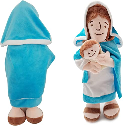 Tobunm Jesus Mary Plush Toy My Friend Jesus Stuffed Doll Christ Religious Toys Savior Plush Christian Religious Figure Home Christmas Decoration 13“ #TOP6