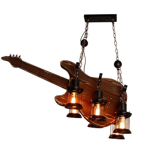 Lustre de guitare vintage pour illuminer l'ambiance d'un bar ou salon de musique
