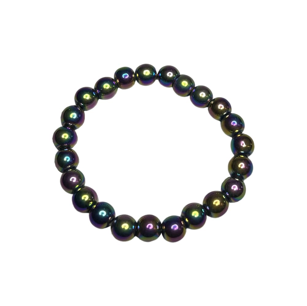 VIE Crystal Bracelet, 8mm, Aura Hematite