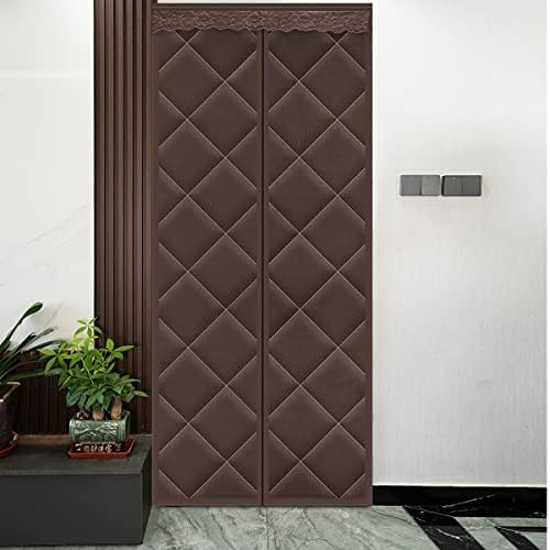 Heat-insulating door curtain,Self-Closing Privacy Magnetic Screen Door,Cold Protection Windproof Soundproof，Center Opening,Winter Doorway Cover Screen ( Color : A , Size : W90cm*H240cm/35.5*94in )