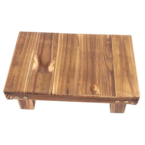 CIYODO Soporte De Plantas De Madera Rústica Para Interior y Exterior Banco Decorativo Compacto Para Macetas Estante Vintage Para Balcón Patio y Ventanas Diseño Elegante y Fácil De Montar