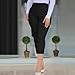 Women's Fashionable Slim Fit Cropped Pants with Waist Pocket - Casual Comfortable Solid Color Trousers for Summer