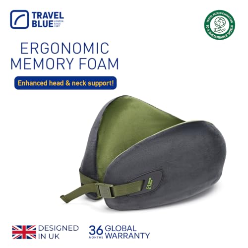 Image of Travel Blue Infinity Travel Ergonomic Neck Pillow Enjoy uninterrupted Sleep with 360-degree Support with Luxurious Hypoallergenic Material (Green)