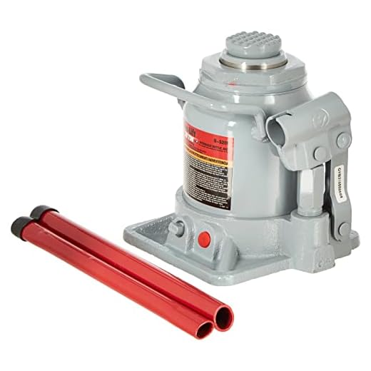 Pro-LifT B-S20D Grey Hydraulic Bottle Jack - 20 Ton Capacity