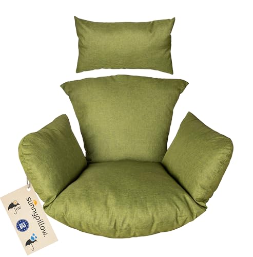 sunnypillow Coussin pour Fauteuil Suspendu – Coussin d’Assise pour Transat, Chaise Oeuf, Fauteuil Balancoire – Extérieur, Résistant aux UV,...