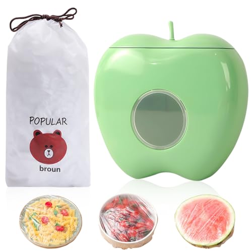 SHANHAIKX 1pcs Caja de almacenamiento de envoltura de plásticos,Organizador Bolsas Almacenamiento Alimentos,100piezas de envolturas y contenedores para cubrir alimentos,caja de almacenamiento