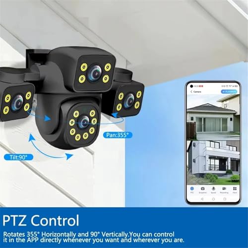 Monitor inalámbrico 360 con cámara de 15MP y triple lente de alta definición 4