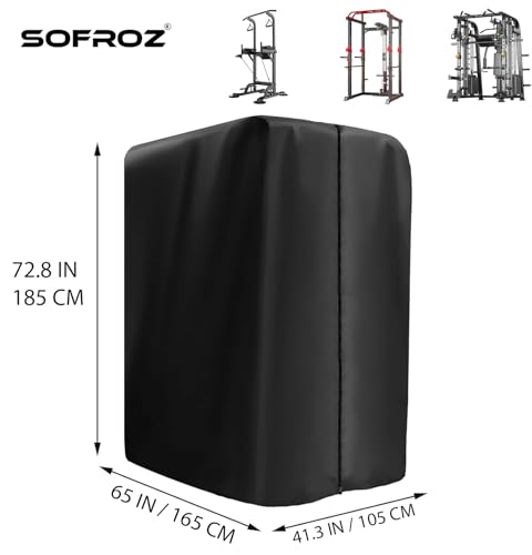 Image of Protective Cover for Home Gym Set, Waterproof & Dustproof Cover for Gym Station /Home Excersize Equipment Set - Indoor or Outdoor (Black)