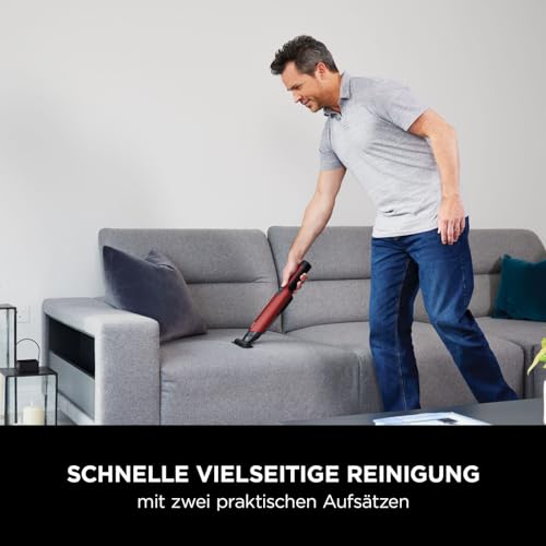 Shark WandVac 2.0 bezdrátový mini ruční vysavač, malý a lehký, výkonný bezdrátový ruční vysavač s režimem Boost, hubice pro domácí mazlíčky a prach/štěrbiny, nabíjecí stanice, oranžová červená, WV270EUSB