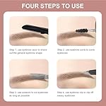 SetSail Professional 5-Piece Tweezers Set with Slant & Pointed Tips, Eyebrow Razor, Scissors, Spoolie - Black Stainless Steel Grooming Kit for Men & Women - Image 4