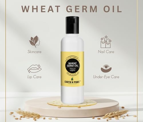 Image of Earth N Pure Wheat Germ Oil (Gehu Oil) Cold Pressed, Natural and Therapeutic Grade - 30 ml