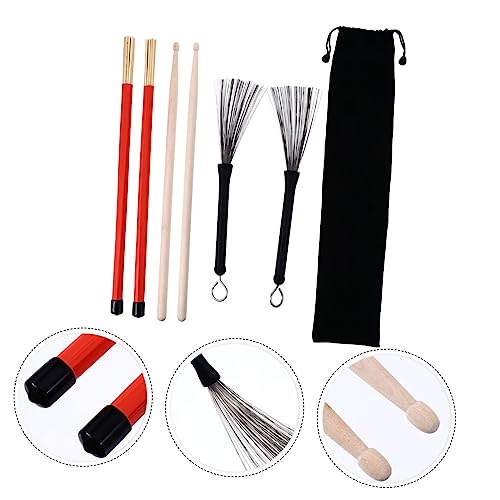 Set de baquetas LIOOBO con brochas y bolsa miniatura 5