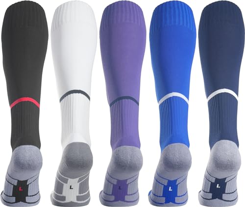 Image of APTESOL Knee High Sport Soccer Baseball Socks for Youth Boys Girls (1 /3 /5 Pairs)