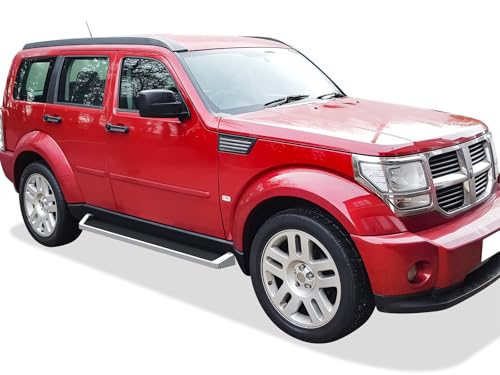 Estribos running board 6" silver para Dodge Nitro miniatura 6