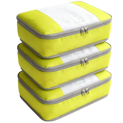 Packing Cubes for 21" Suitcase Travel Luggage Organizers - Travel Organizer Bags Luggage Clothes Accessories Storage Carry on Suitcase Packing Pouches Bag For Men Women Kids 1/2X3PACK