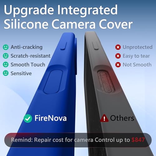 Image of FireNova Magnetic for iPhone 17 Case, Compatible with MagSafe, [Integrated Silicone Camera Control Button] [Camera Protection] Anti-Scratch Microfiber Lining Phone Case, 6.3 inch, Klein Blue
