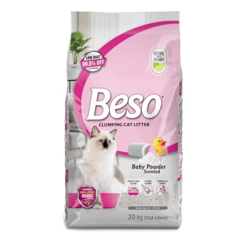Beso Baby Powder Scented Clumping Cat Litter 20 kg