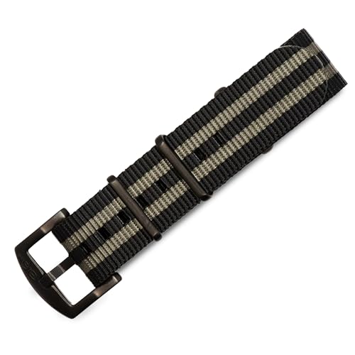 Image of BluShark - Original Collection Military-Style Waterproof Watch Strap, Fits All Timepiece Brands, Durable Nylon Wristwatch Accessories with Stainless Steel Buckle - 18mm, 20mm, 22mm & 24mm Watch Bands