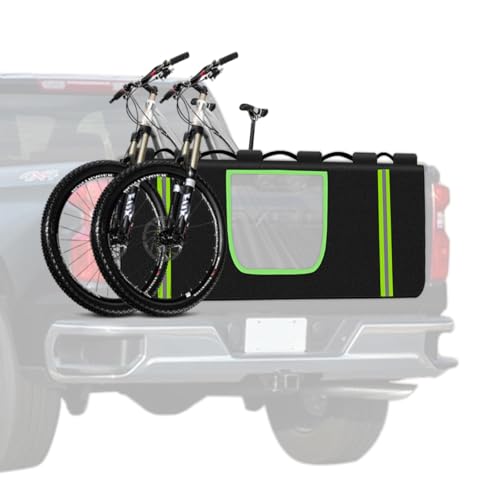 Upgraded Sponge Cushion Tailgate Bike Pad, Truck Tailgate Pad for Mountain Bikes, Transparent Window for Reversing Camera Tailgate Bike Pads for Trucks, Truck Bike Tailgate Covers for BMX Bikes
