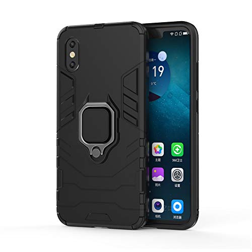 CHcase Xiaomi Mi 8 PRO Custodia, 2 in 1 Armour Stile Resistente Hybrid Dual Layer Armatura Defender PC + TPU Case Cover con Supporto Magnetico per Auto per Xiaomi Mi 8 PRO -all Black