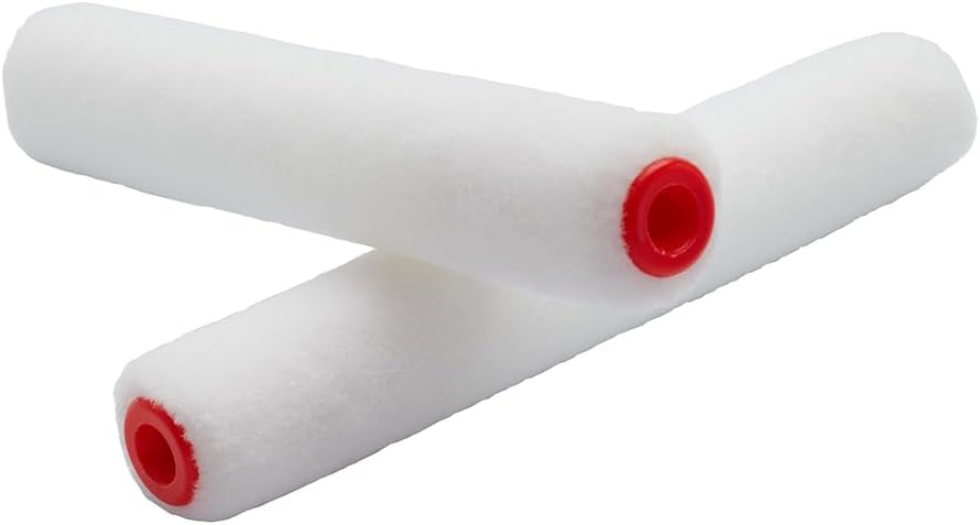 ProDec Advance 6 inch Twin Pack Ice Fusion Gloss Mini Paint Rollers for an Ultra-Smooth Finish with Gloss Paints, Satin Paints on Interior Wood & Metal, Mini Rollers, 6"