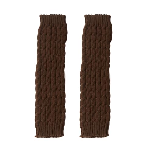 Image of Knitted Ribbed Stirrup Leg Warmers for Women, Girls, Ladies - Yoga and Dance