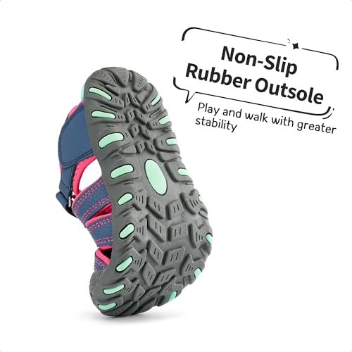 Image of DREAM PAIRS Boys Girls Closed-Toe Outdoor Summer Sport Sandals(Toddler /Little Kid /Big Kid)