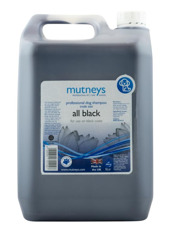 Mutneys All Black Dog Shampoo | For Black Coats | 5ltr