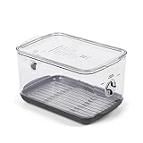 ProKeeper+ by Progressive Stackable Produce ProKeeper Storage Container with Stay-Fresh Vent System (PKS-902 (5.7 qt Large Produce))