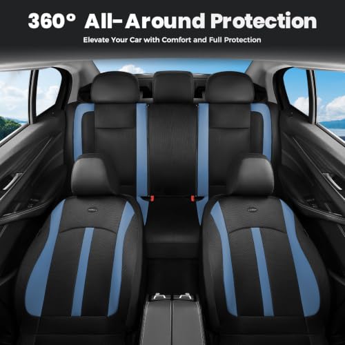 Image of FLORICH Front Car Seat Covers, Breathable Mesh Automotive Seat Cover, Universal Seat Covers Car Interior Protectors Cushion for Most Cars&SUV-Blue