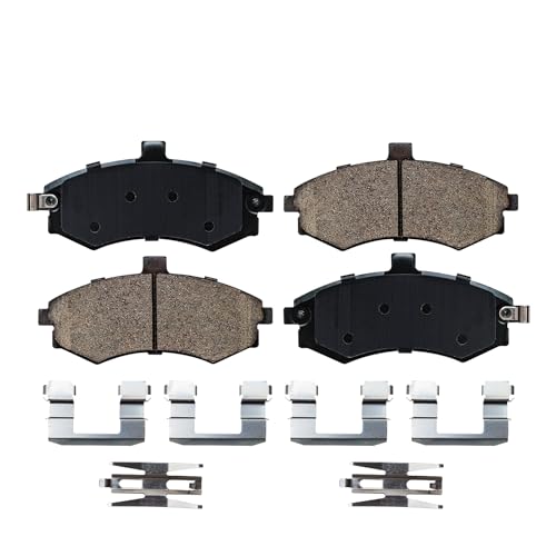 Image of Detroit Axle - Front Brake Pads for Hyundai 2002 2003 2004 2005 Elantra, Ceramic Brake Pads with Hardware Replacement