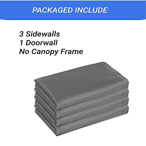 Crown Shades Sunwall Silver Coated For 10X10 Pop Up Canopy Tent, Sidewall Only With Silver Coating (4 Packs, Grey) #TOP7
