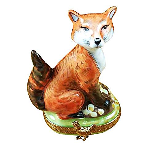FOX - LIMOGES BOX AUTHENTIC PORCELAIN FIGURINE FROM FRANCE