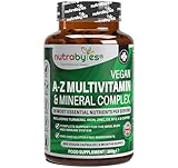 Nutrabytes Vegan A-Z Multivitamin & Mineral Complex, 360 Capsules | 26 Essential Vitamins & Minerals Plant Based Supplement with Turmeric, Iron, Folic Acid and Zinc | 6 Months | UK Made