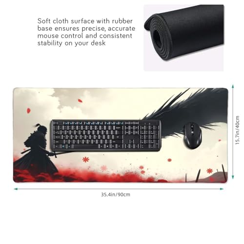 Tapis de souris de jeu avec bords cousus et base caoutchouc