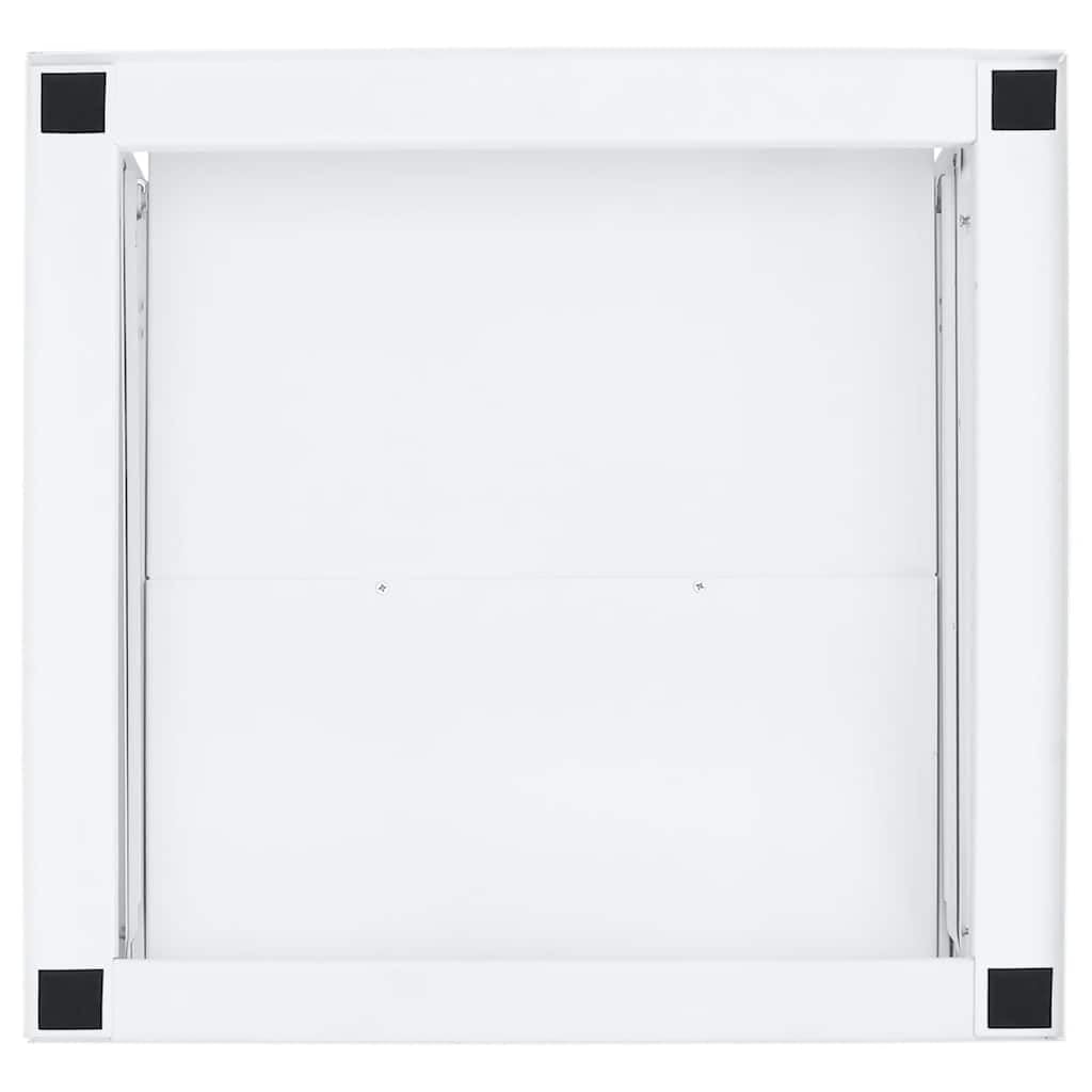 Base para lavadora con estante extraíble, color blanco