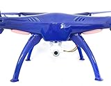 Syma X5SW-1 FPV HD Camera Drone with Real Time Transmission in Exclusive Blue design with extra battery X5SW