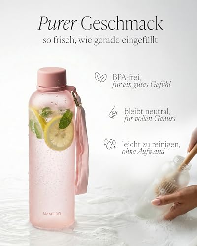 MAMEIDO Trinkflasche Kohlensäure geeignet aus Tritan 600 ml Flamingo – Ansicht 3